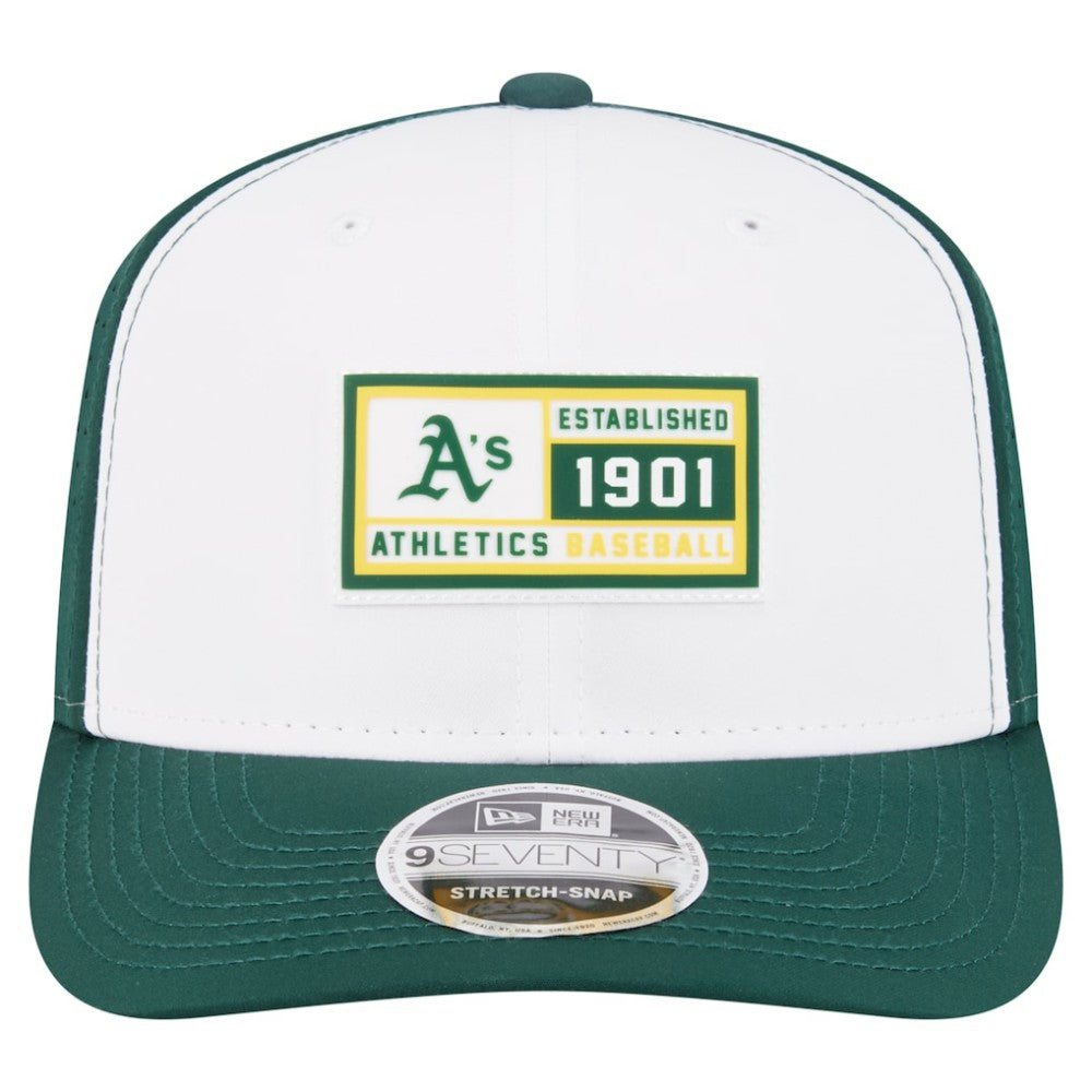 Athletics New Era Established Patch 9SEVENTY Adjustable Hat - White/Green - New Era on Sale