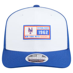 New York Mets New Era Established Patch 9SEVENTY Adjustable Hat - White/Royal - New Era on Sale
