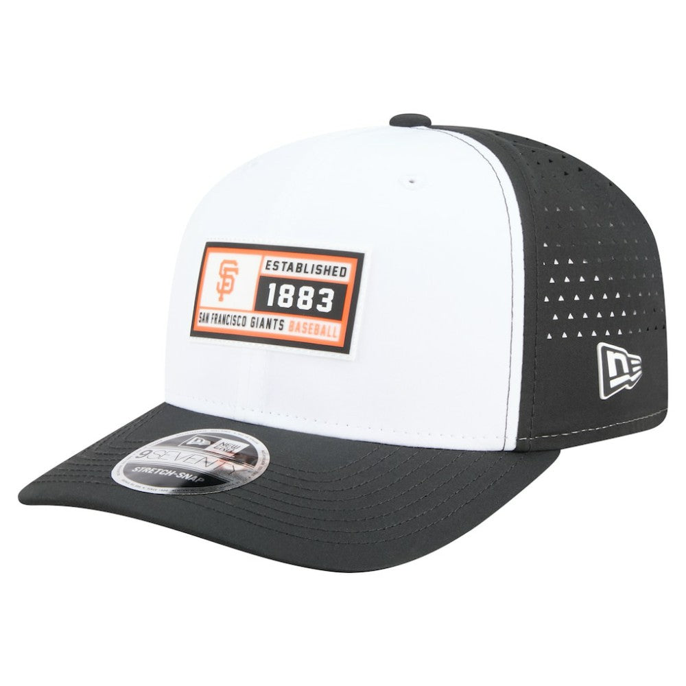 San Francisco Giants New Era Established Patch 9SEVENTY Adjustable Hat - White/Black - New Era Online