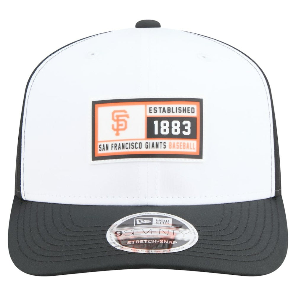 San Francisco Giants New Era Established Patch 9SEVENTY Adjustable Hat - White/Black - New Era Online
