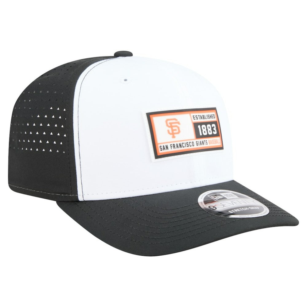 San Francisco Giants New Era Established Patch 9SEVENTY Adjustable Hat - White/Black - New Era Online