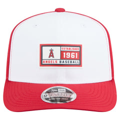 Los Angeles Angels New Era Established Patch 9SEVENTY Adjustable Hat - White/Red - New Era on Sale