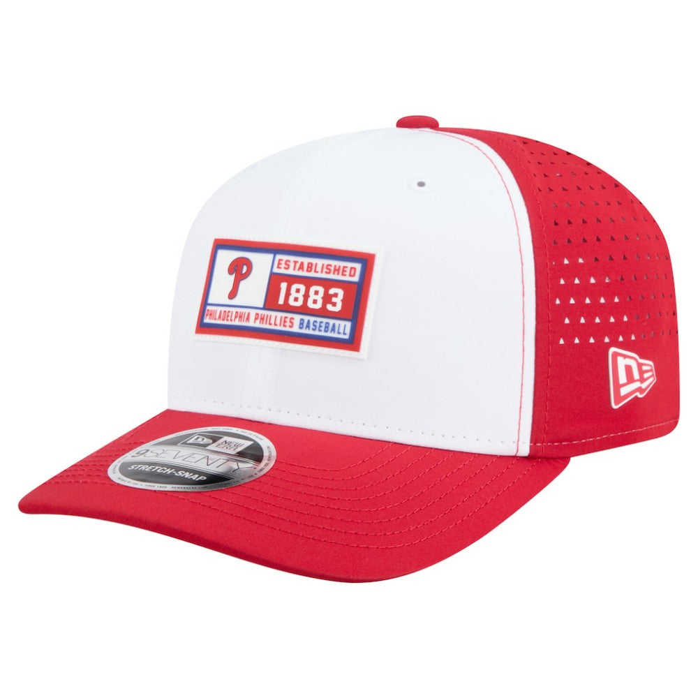 Philadelphia Phillies New Era Established Patch 9SEVENTY Adjustable Hat - White/Red - New Era Discount