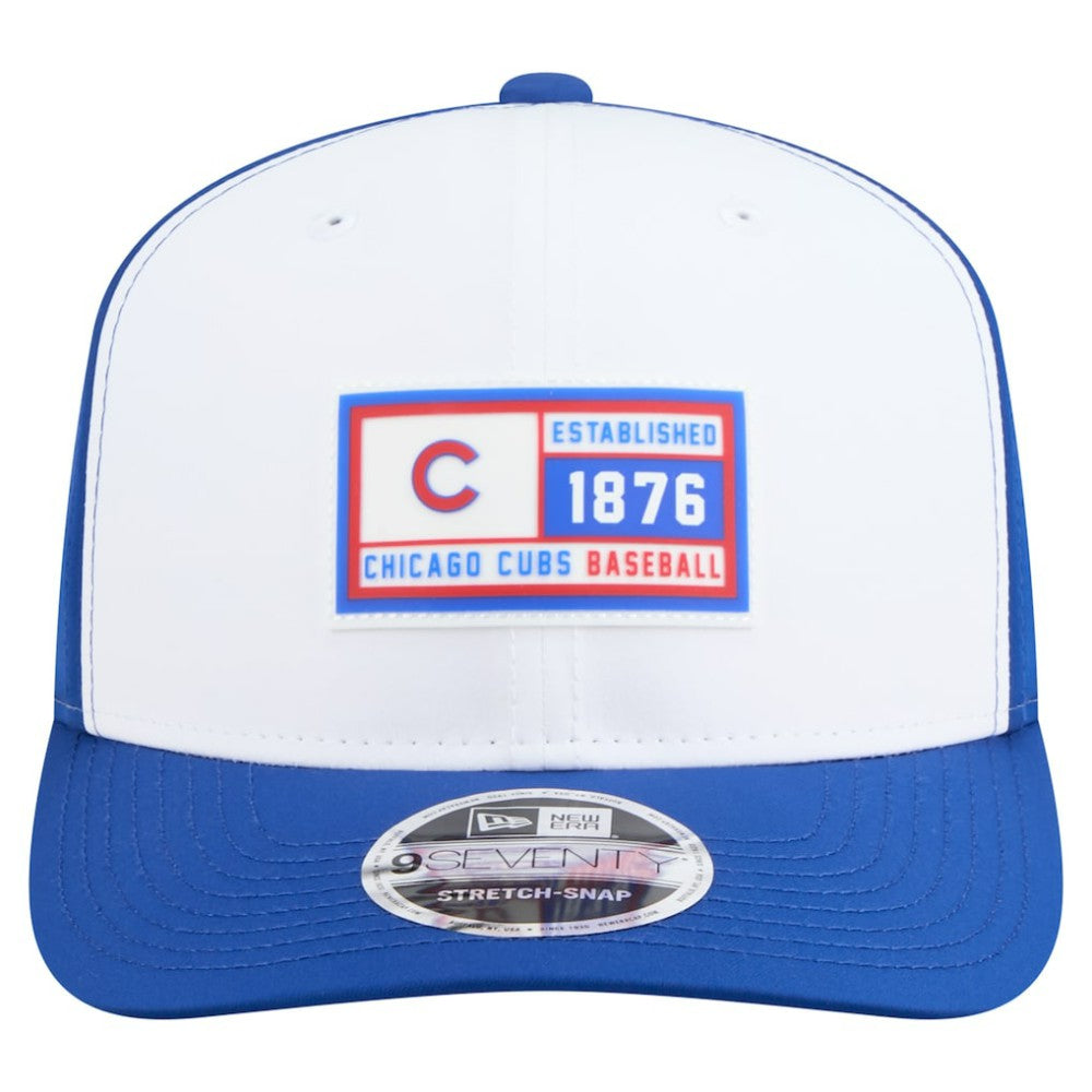 Chicago Cubs New Era Established Patch 9SEVENTY Adjustable Hat - White/Royal - New Era Discount