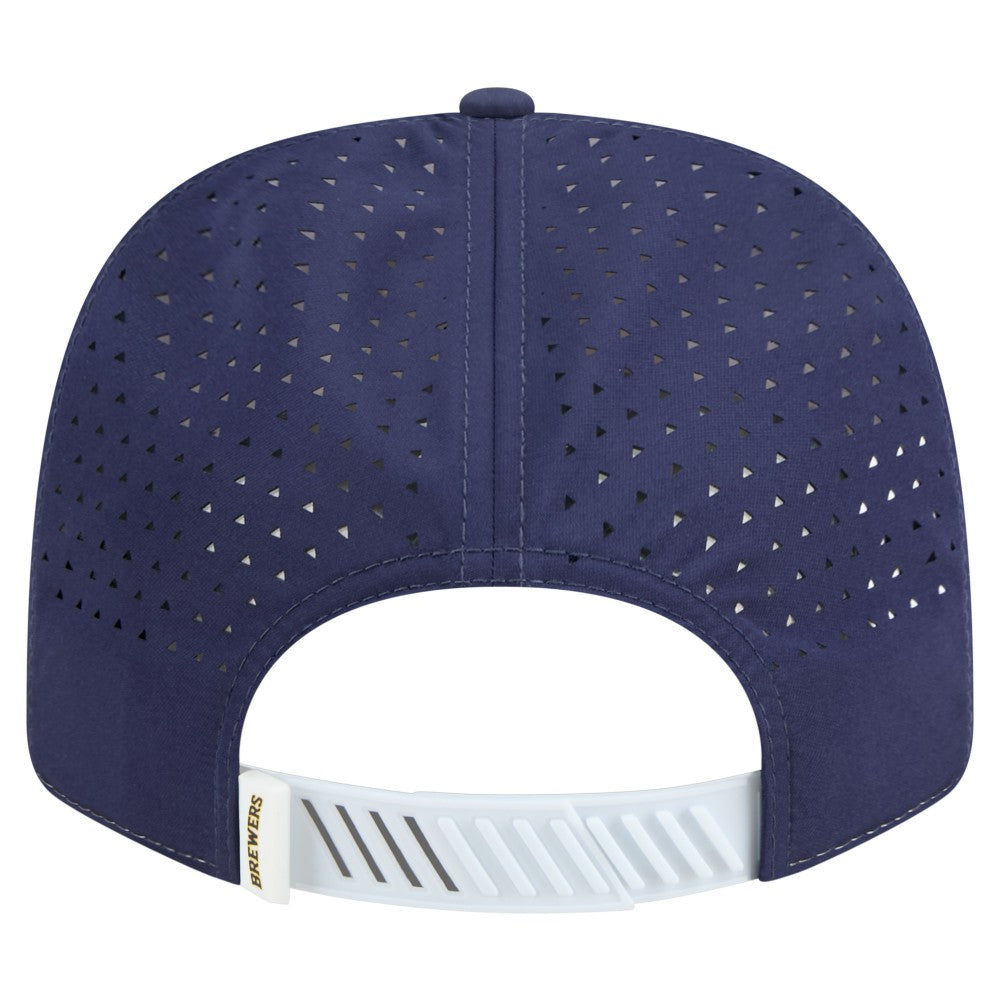 Milwaukee Brewers New Era Established Patch 9SEVENTY Adjustable Hat - White/Navy - New Era Lifestyle