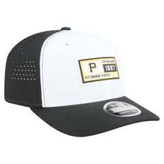 Pittsburgh Pirates New Era Established Patch 9SEVENTY Adjustable Hat - White/Black - New Era Discount