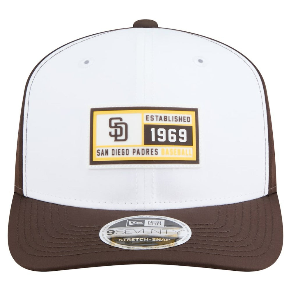 San Diego Padres New Era Established Patch 9SEVENTY Adjustable Hat - White/Brown - New Era Discount