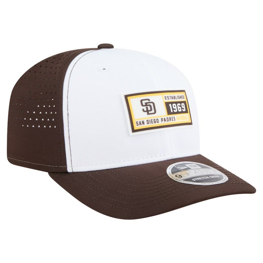 San Diego Padres New Era Established Patch 9SEVENTY Adjustable Hat - White/Brown - New Era Discount