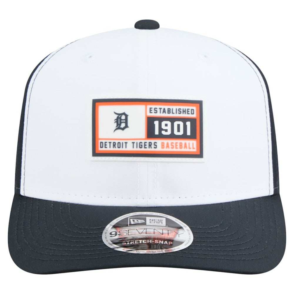 Detroit Tigers New Era Established Patch 9SEVENTY Adjustable Hat - White/Navy - New Era Sale