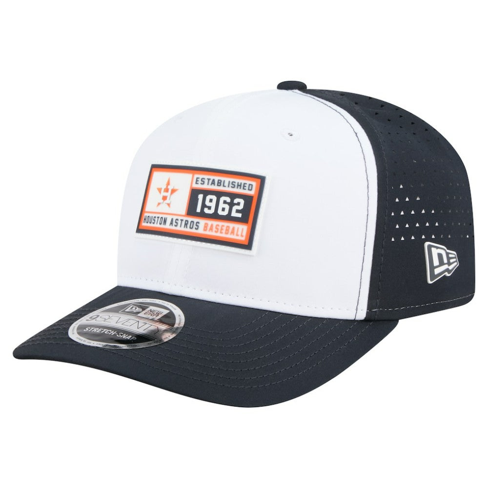 Houston Astros New Era Established Patch 9SEVENTY Adjustable Hat - White/Navy - New Era on Sale
