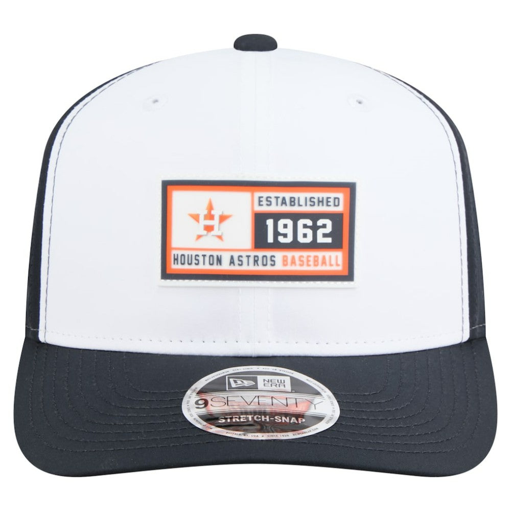 Houston Astros New Era Established Patch 9SEVENTY Adjustable Hat - White/Navy - New Era on Sale