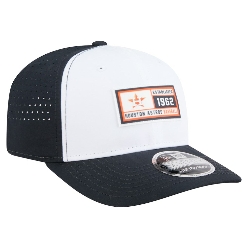 Houston Astros New Era Established Patch 9SEVENTY Adjustable Hat - White/Navy - New Era on Sale