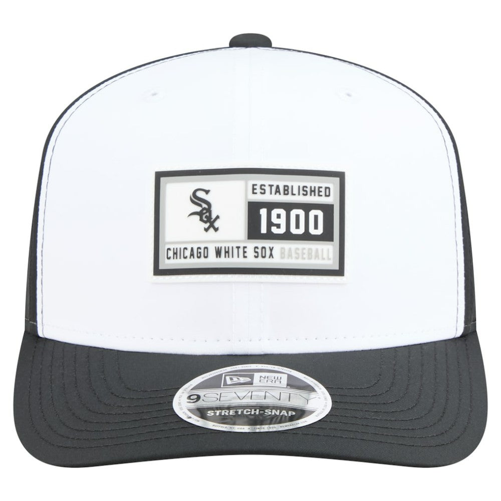 Chicago White Sox New Era Established Patch 9SEVENTY Adjustable Hat - White/Black - New Era Discount