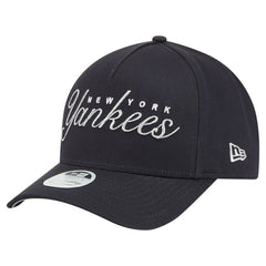 New York Yankees New Era Women's Metallic A-Frame 9FORTY Adjustable Hat - Navy - New Era Lifestyle