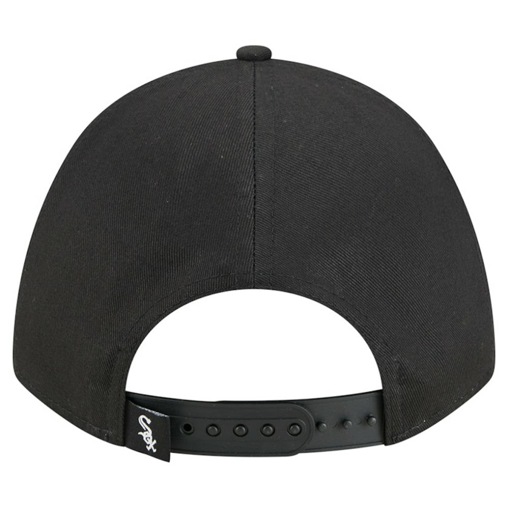 Chicago White Sox New Era Women's Metallic A-Frame 9FORTY Adjustable Hat - Black - New Era Discount