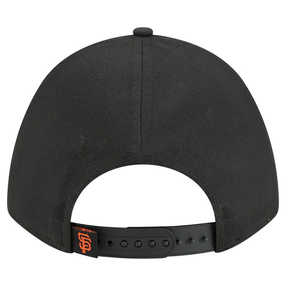 San Francisco Giants New Era Women's Metallic A-Frame 9FORTY Adjustable Hat - Black - New Era Lifestyle