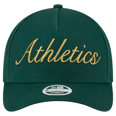 Athletics New Era Women's Metallic A-Frame 9FORTY Adjustable Hat - Green - New Era Online