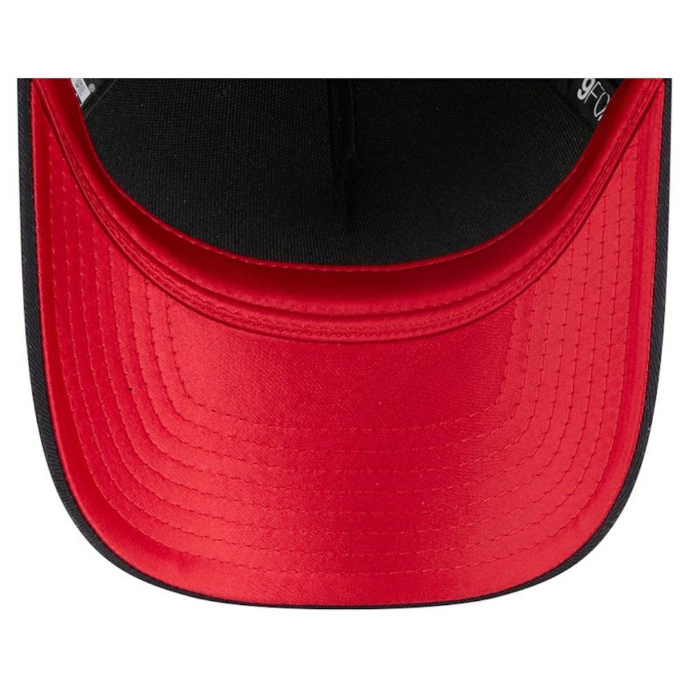 Atlanta Braves New Era Women's Metallic A-Frame 9FORTY Adjustable Hat - Navy - New Era on Sale