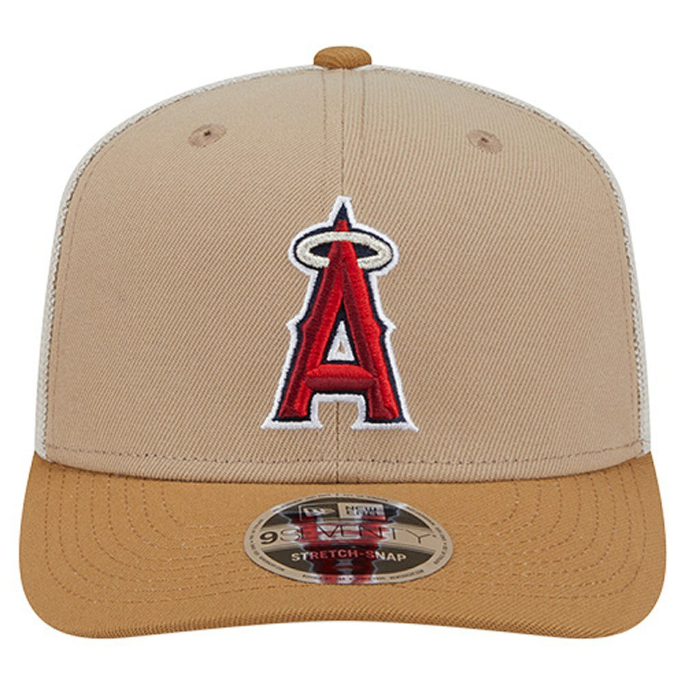 Los Angeles Angels New Era 9SEVENTY Trucker Adjustable Hat - Stone - New Era Sale