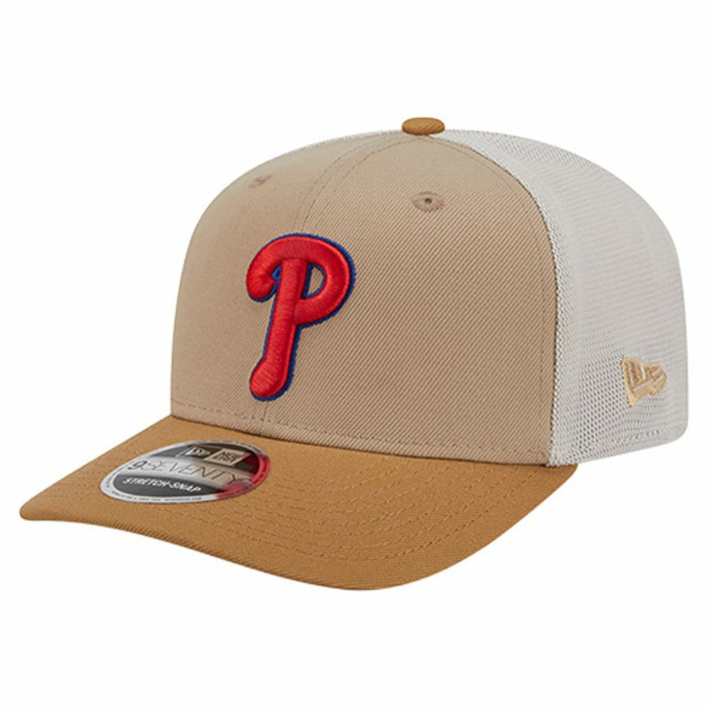 Philadelphia Phillies New Era 9SEVENTY Trucker Adjustable Hat - Stone - New Era Sale
