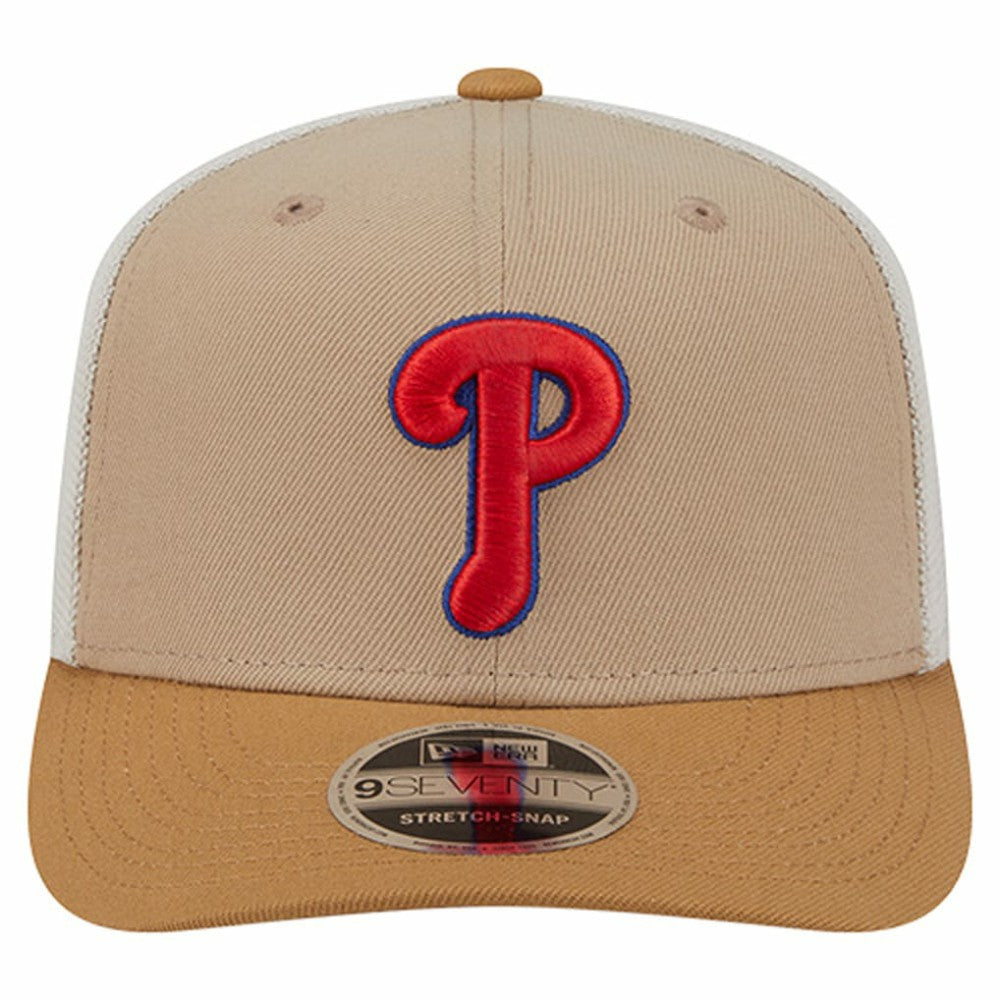 Philadelphia Phillies New Era 9SEVENTY Trucker Adjustable Hat - Stone - New Era Sale