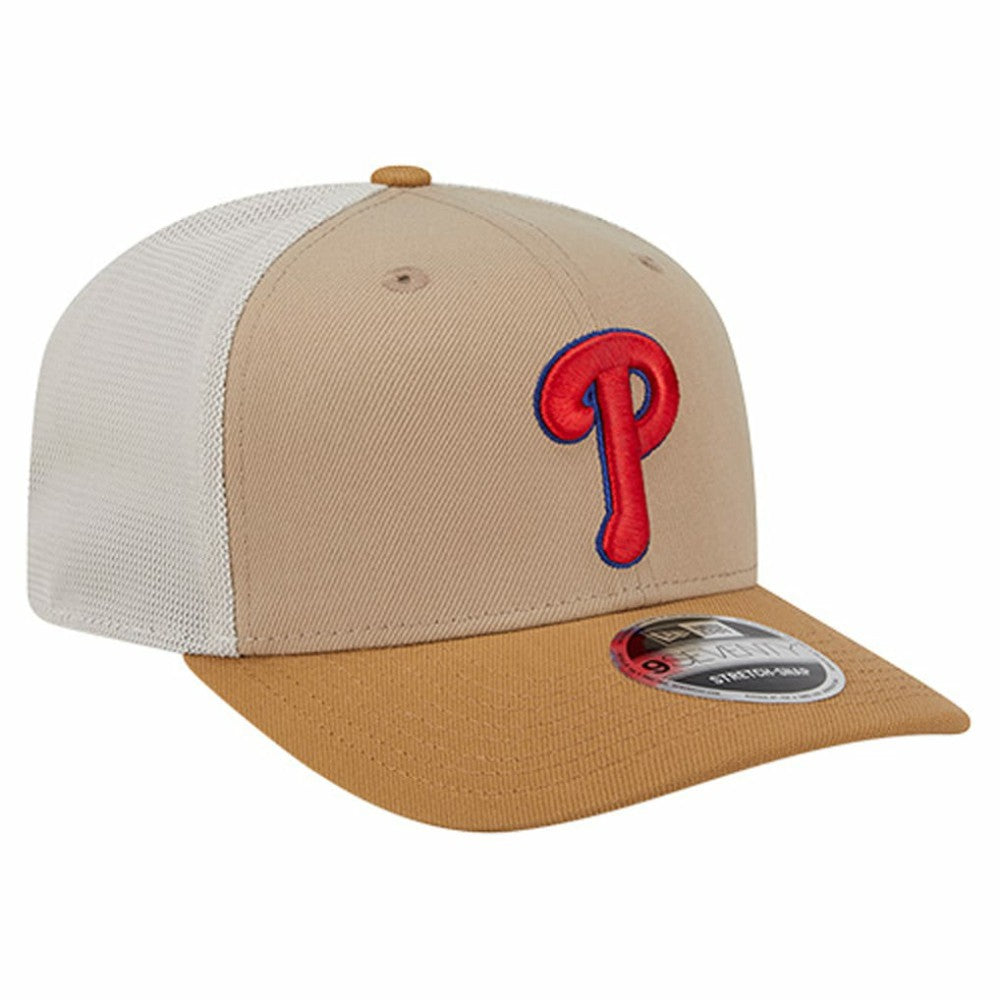 Philadelphia Phillies New Era 9SEVENTY Trucker Adjustable Hat - Stone - New Era Sale