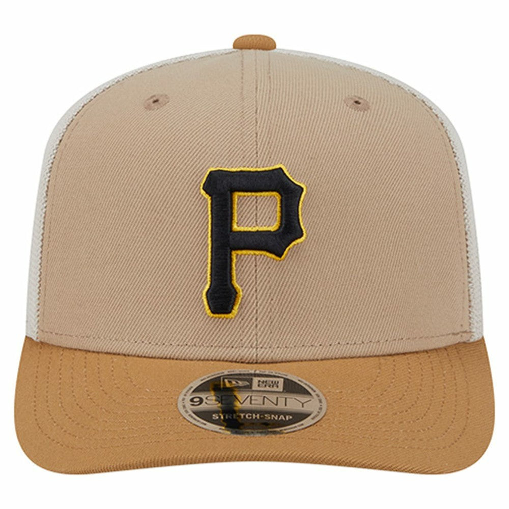 Pittsburgh Pirates New Era 9SEVENTY Trucker Adjustable Hat - Stone - New Era Sale