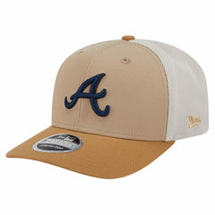 Atlanta Braves New Era 9SEVENTY Trucker Adjustable Hat - Stone - New Era Discount