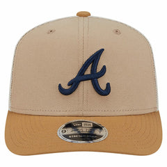 Atlanta Braves New Era 9SEVENTY Trucker Adjustable Hat - Stone - New Era Discount