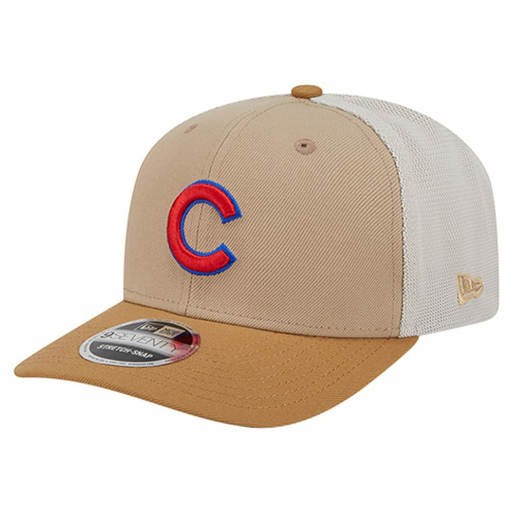 Chicago Cubs New Era 9SEVENTY Trucker Adjustable Hat - Stone - New Era Online