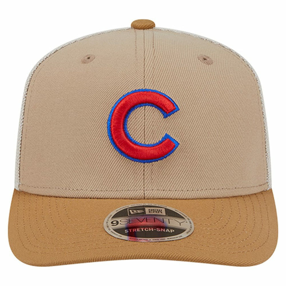 Chicago Cubs New Era 9SEVENTY Trucker Adjustable Hat - Stone - New Era Online
