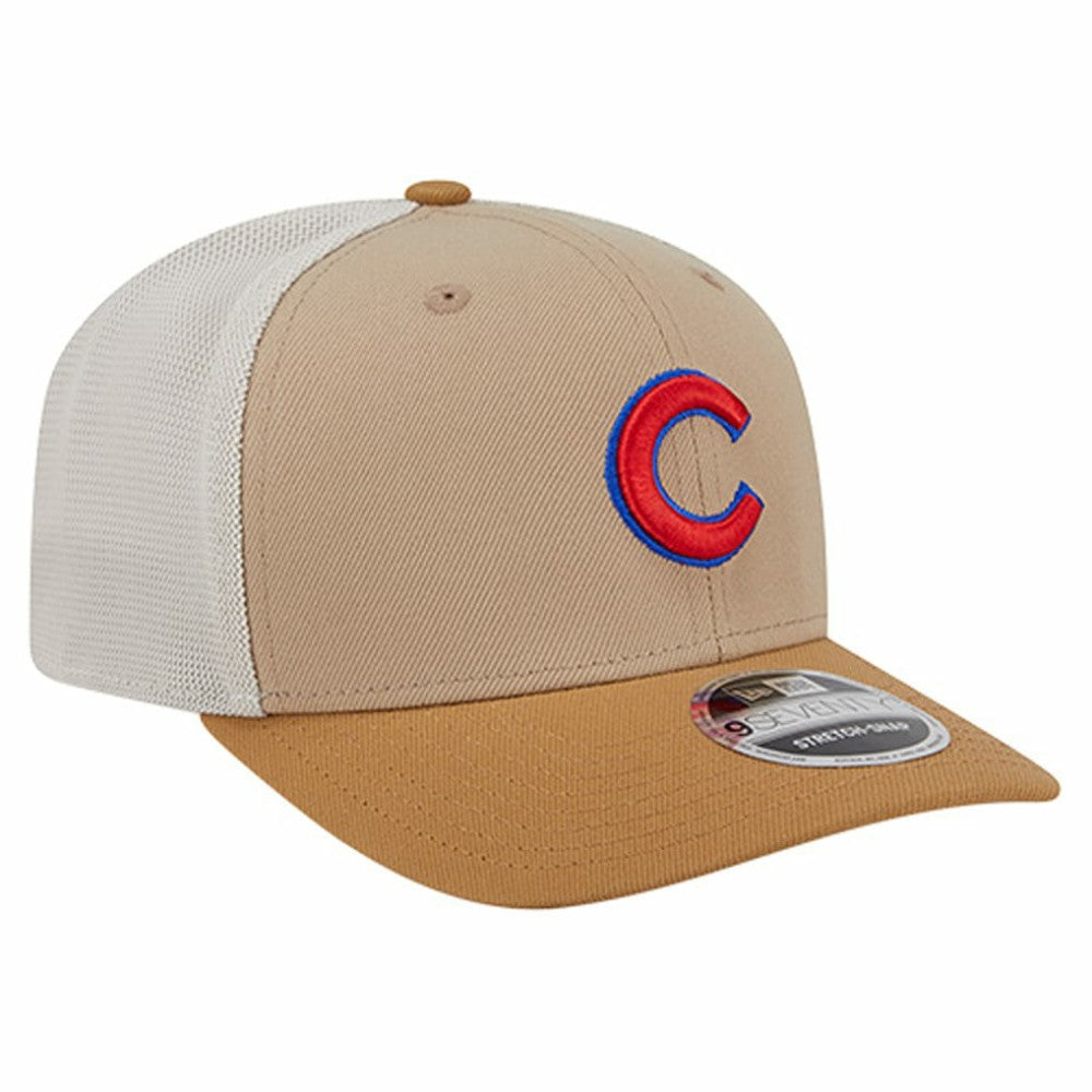 Chicago Cubs New Era 9SEVENTY Trucker Adjustable Hat - Stone - New Era Online