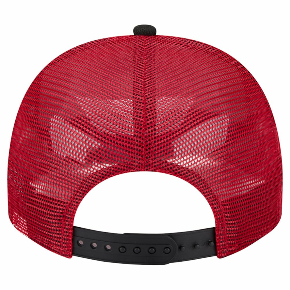 Cincinnati Reds New Era Banner A-Frame 9FIFTY Trucker Snapback Hat - Cream/Red - New Era Lifestyle