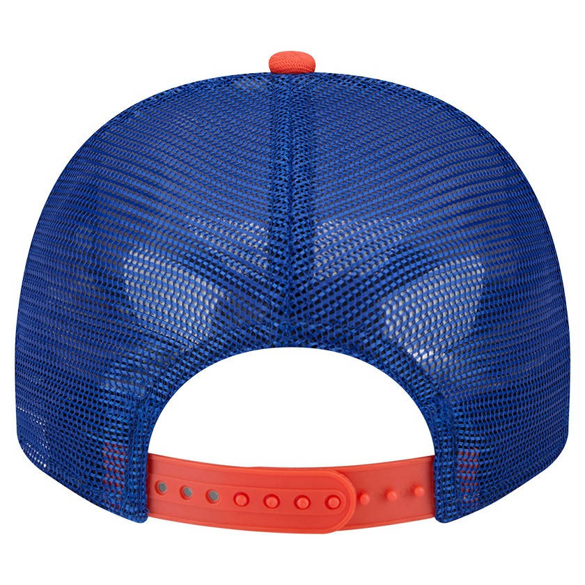 New York Mets New Era Banner A-Frame 9FIFTY Trucker Snapback Hat - Cream/Royal - New Era Lifestyle