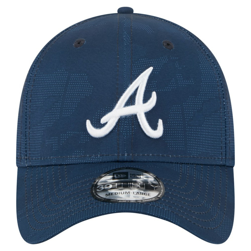 Atlanta Braves New Era Tonal Camo 39THIRTY Flex Hat - Navy - New Era Sale