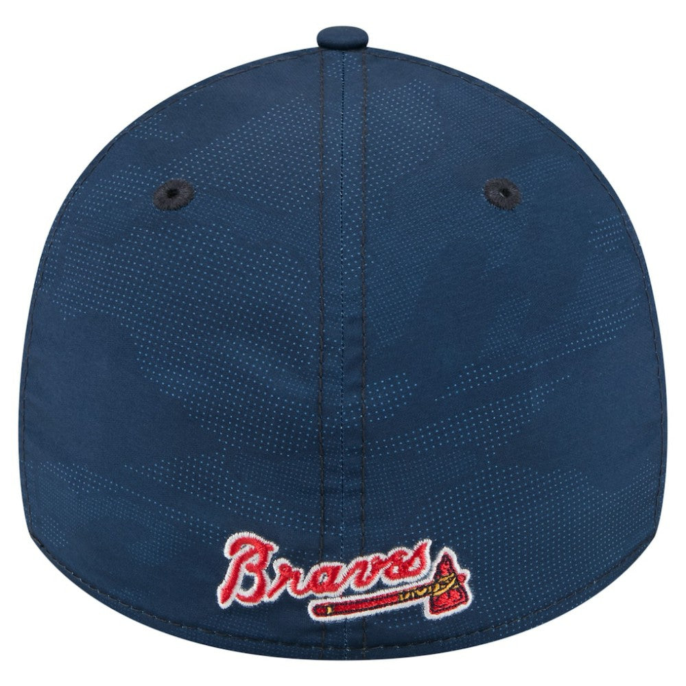 Atlanta Braves New Era Tonal Camo 39THIRTY Flex Hat - Navy - New Era Sale