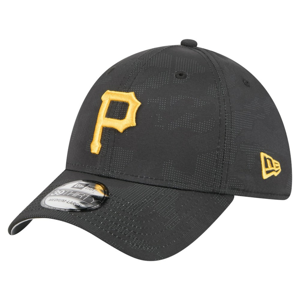 Pittsburgh Pirates New Era Tonal Camo 39THIRTY Flex Hat - Black - New Era Discount