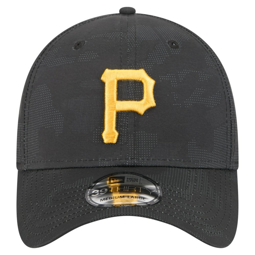 Pittsburgh Pirates New Era Tonal Camo 39THIRTY Flex Hat - Black - New Era Discount