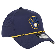 Milwaukee Brewers New Era 39THIRTY A-Frame Perforated Flex Hat - Navy - New Era on Sale