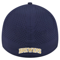 Milwaukee Brewers New Era 39THIRTY A-Frame Perforated Flex Hat - Navy - New Era on Sale