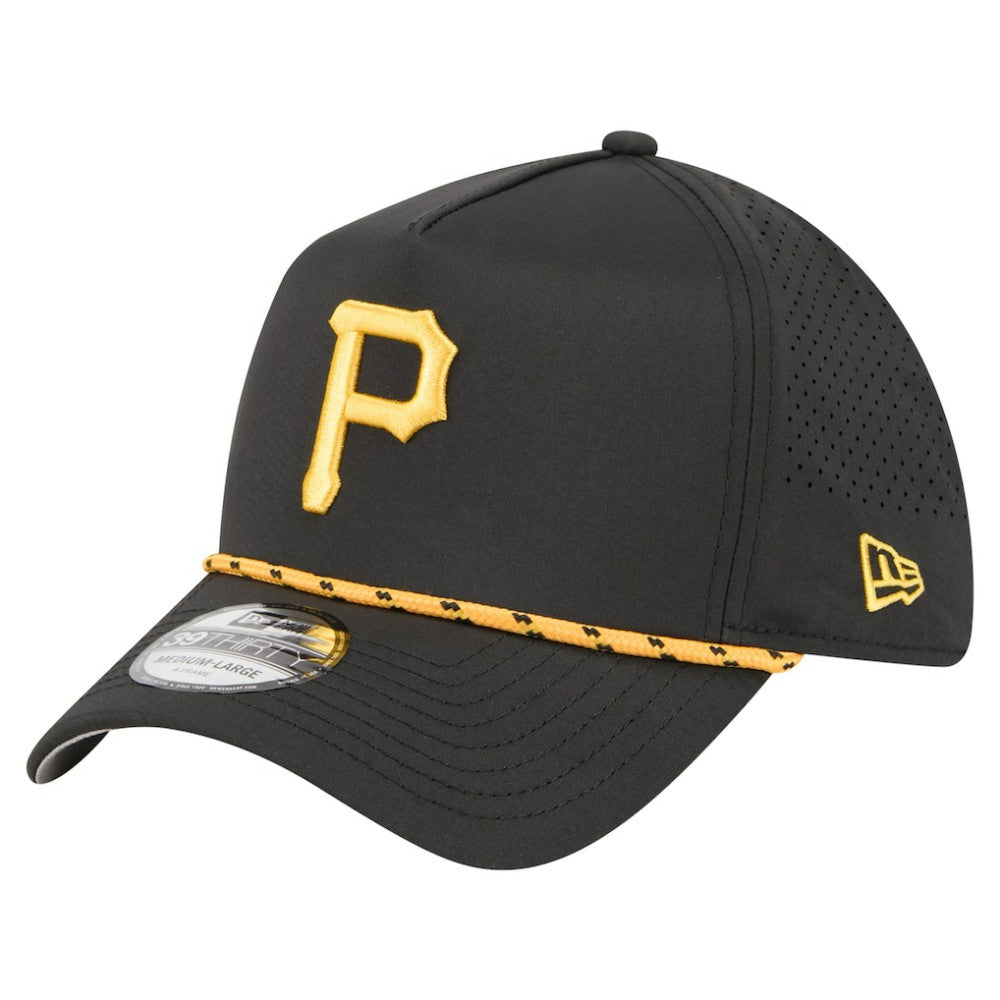 Pittsburgh Pirates New Era 39THIRTY A-Frame Perforated Flex Hat - Black - New Era on Sale