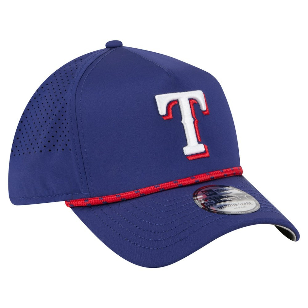 Texas Rangers New Era 39THIRTY A-Frame Perforated Flex Hat - Royal - New Era Sale