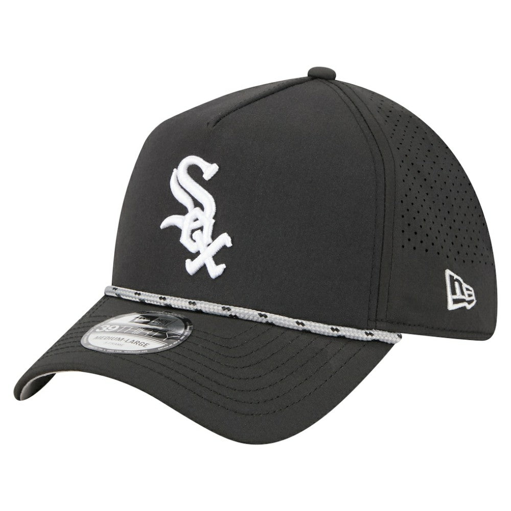 Chicago White Sox New Era 39THIRTY A-Frame Perforated Flex Hat - Black - New Era on Sale