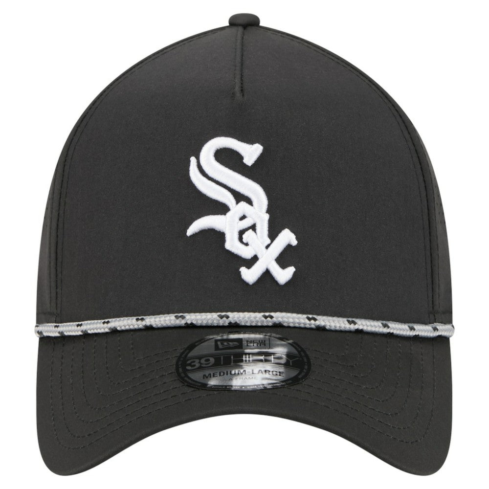 Chicago White Sox New Era 39THIRTY A-Frame Perforated Flex Hat - Black - New Era on Sale