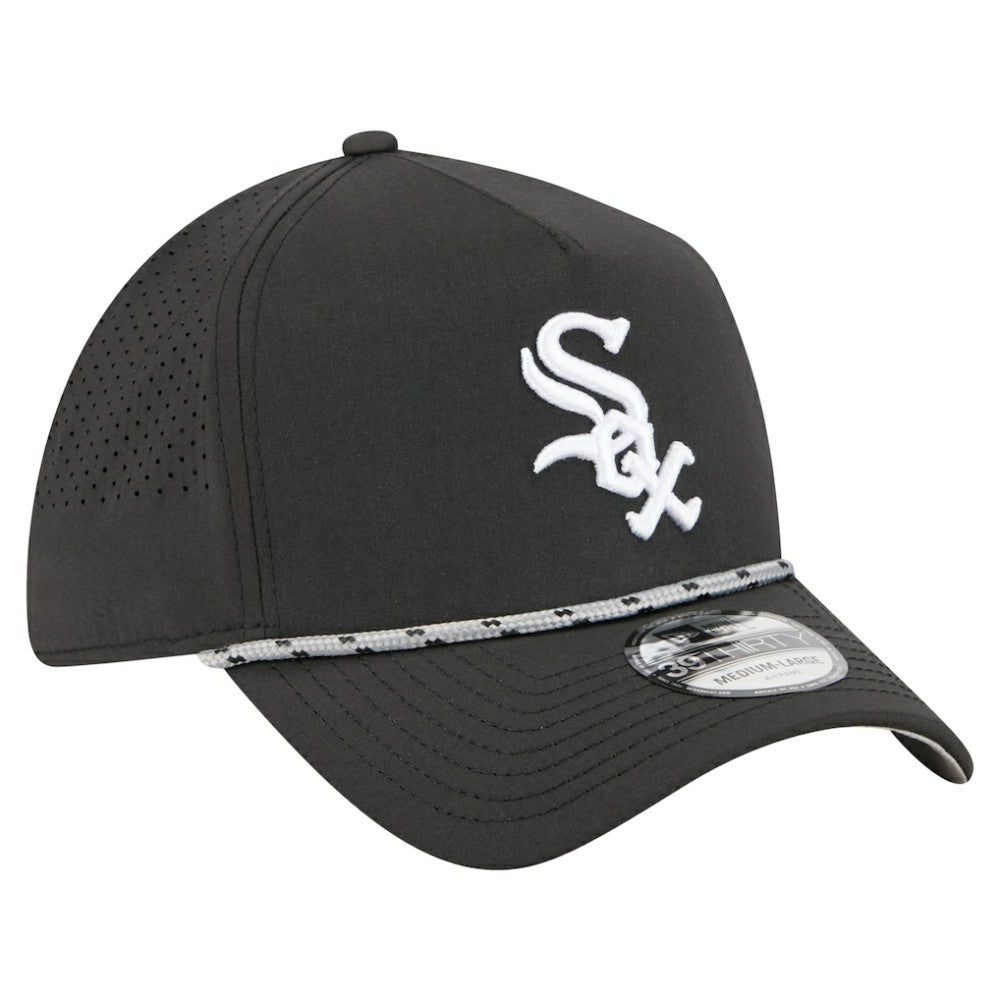 Chicago White Sox New Era 39THIRTY A-Frame Perforated Flex Hat - Black - New Era on Sale