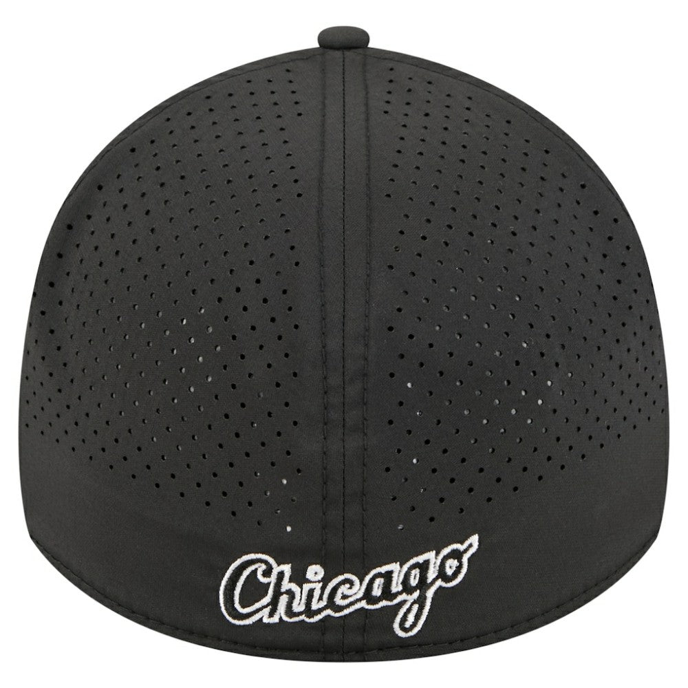 Chicago White Sox New Era 39THIRTY A-Frame Perforated Flex Hat - Black - New Era on Sale