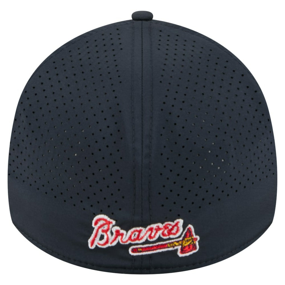Atlanta Braves New Era 39THIRTY A-Frame Perforated Flex Hat - Navy - New Era Discount