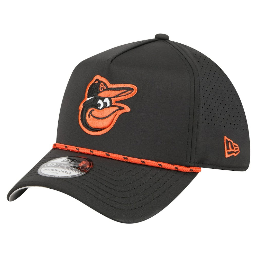 Baltimore Orioles New Era 39THIRTY A-Frame Perforated Flex Hat - Black - New Era Sale