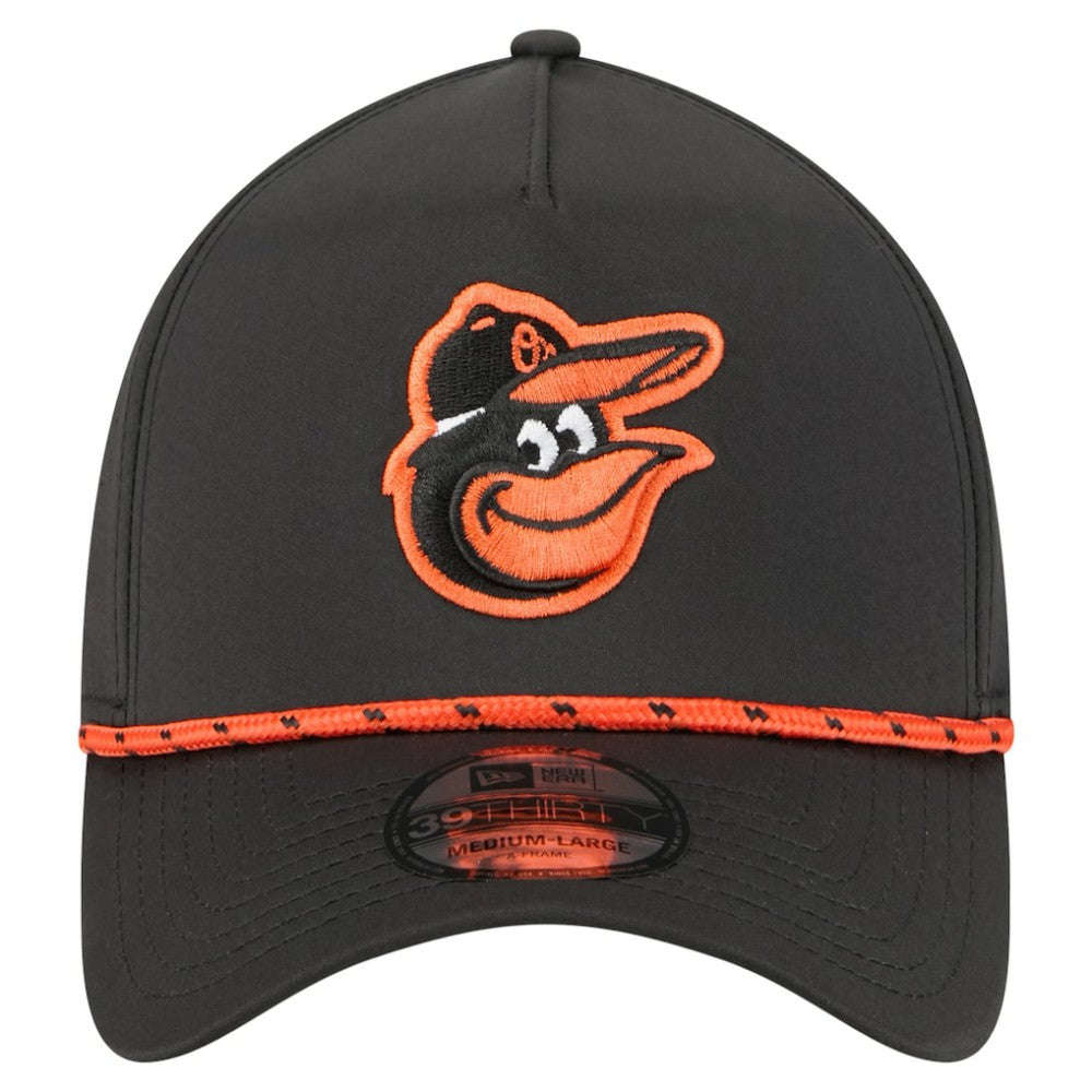 Baltimore Orioles New Era 39THIRTY A-Frame Perforated Flex Hat - Black - New Era Sale