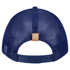 Los Angeles Dodgers New Era Text A-Frame Trucker 9FORTY Hat - Stone/Royal - New Era Sale